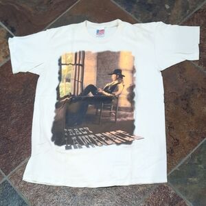 Vintage Tracy Lawrence Time Marches On Double Graphic Single Stitch Tshirt